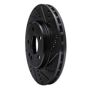 Mercedes-Benz B200 Brake Rotor (1) - Front Right - R1 Concepts - Drilled & Slotted - Black - `06-`11
